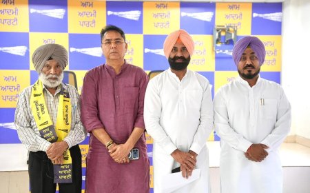 Former IAS Officer Dr Swaran Singh Joins AAP In Presence Of Aman Arora