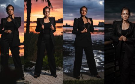 Sheena Chohan Turns Up the Heat in Fierce Power Dressing Against Florida’s Dreamy Sunset Coastline