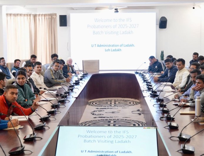 Ashish Kundra Interacts with IGNFA IFS Probationers in Ladakh